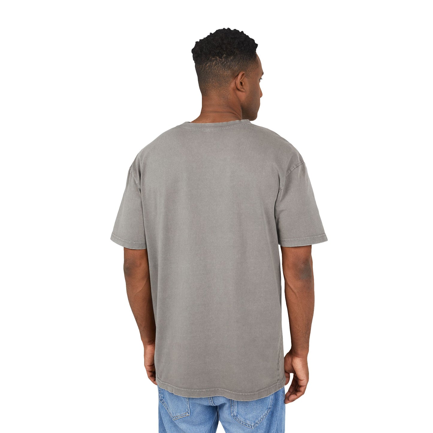 tjur Men's Acid Washed Oversized Tee - Vintage Bull Graphic