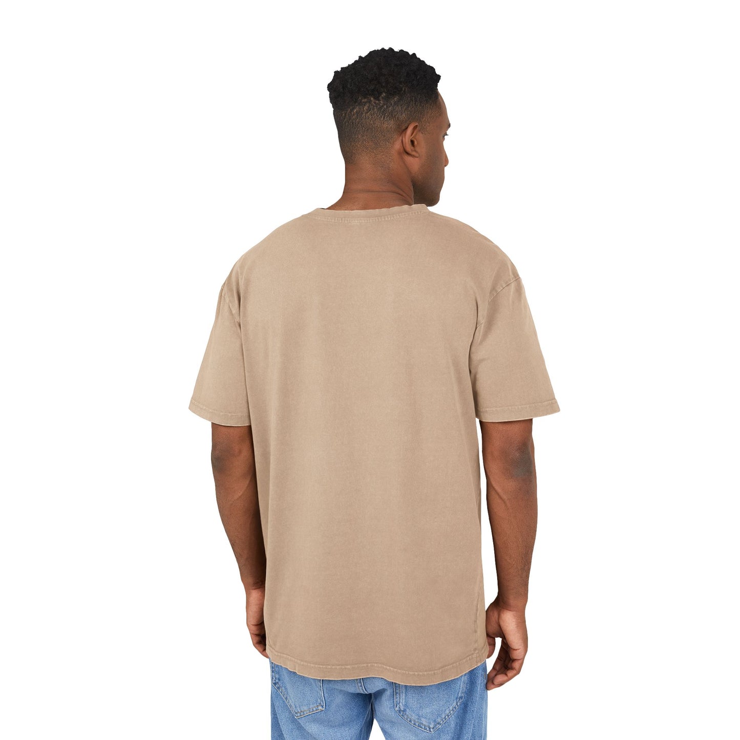 tjur Men's Acid Washed Oversized Tee - Vintage Bull Graphic