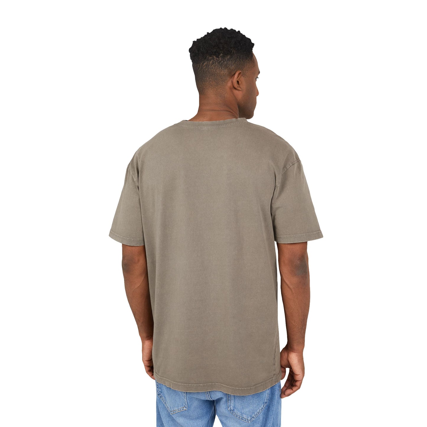 tjur Men's Acid Washed Oversized Tee - Vintage Bull Graphic